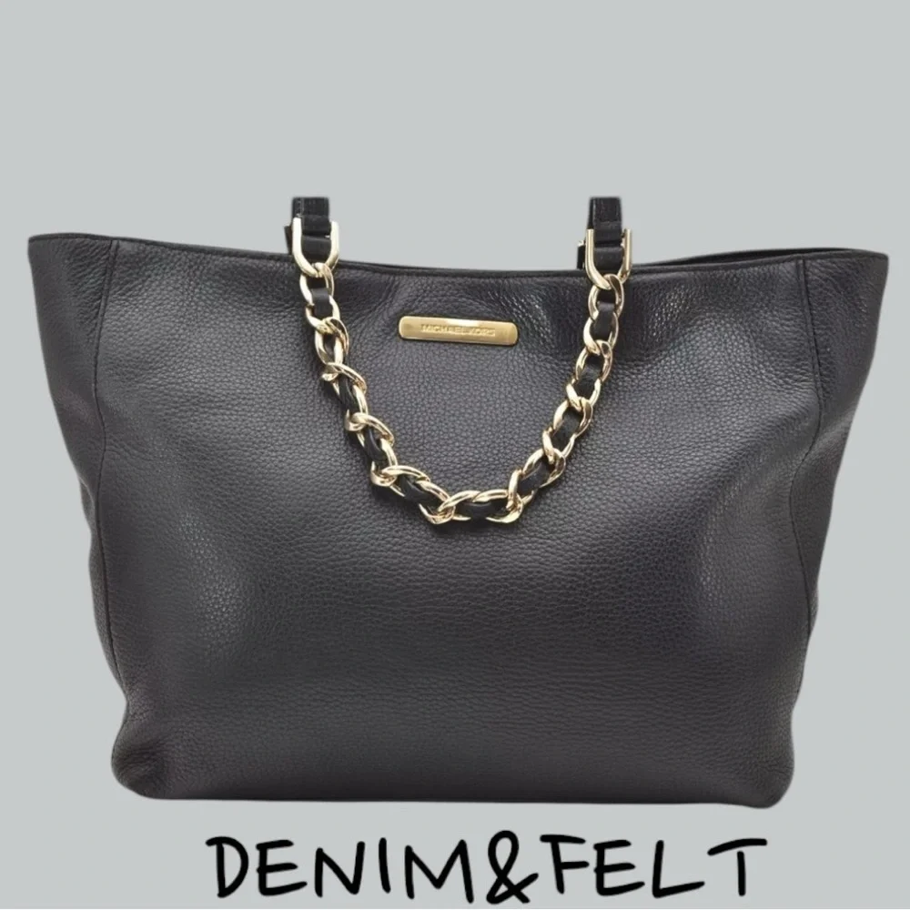 Michael Kors Harper Large East West Tote Black Leather Shoulder Bag  | PRELOVED!